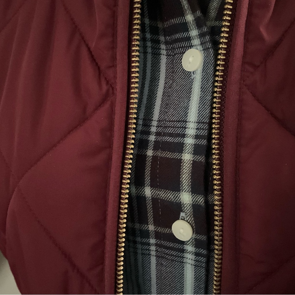 j.jill Small Plaid Button-Down / Button-Up Blue B… - image 4